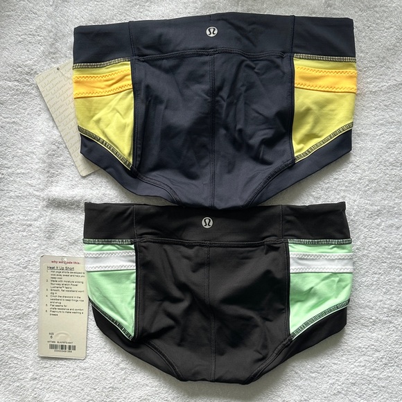 2 pairs of brand new lululemon athletica Heat it Up Shorts size 6 - Picture 4 of 5